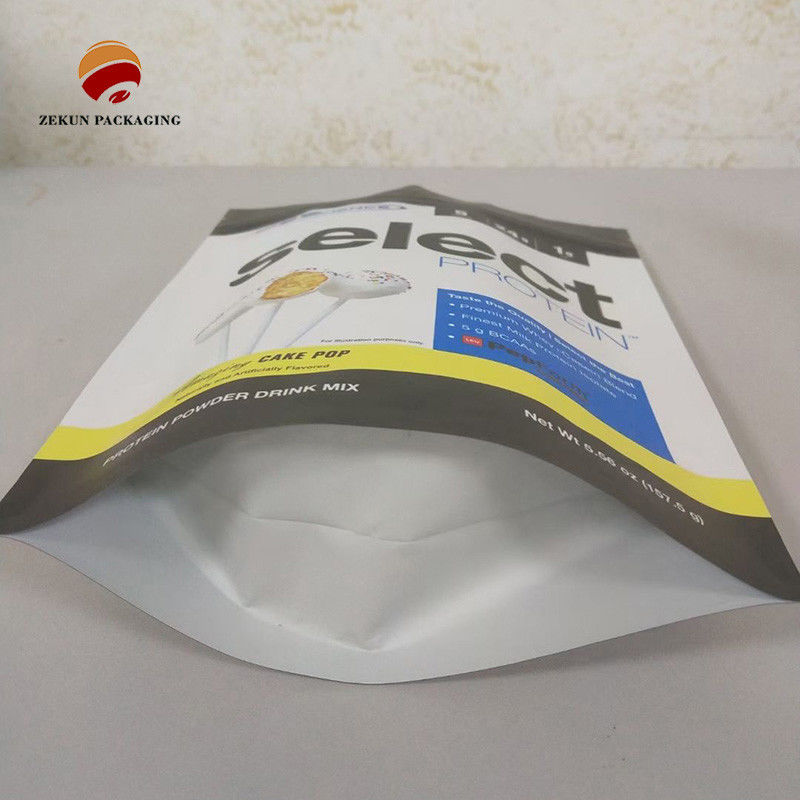 OEM Standing Zipper Bag CMYK Color Plastic Stand Up Bag Con Ziplock
