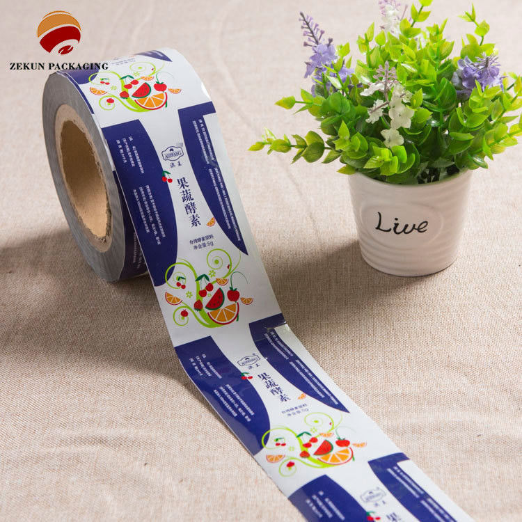 Grave stampato PET/Al/Pe Food Packaging Roll Film Disegno colorato Capacità diverse