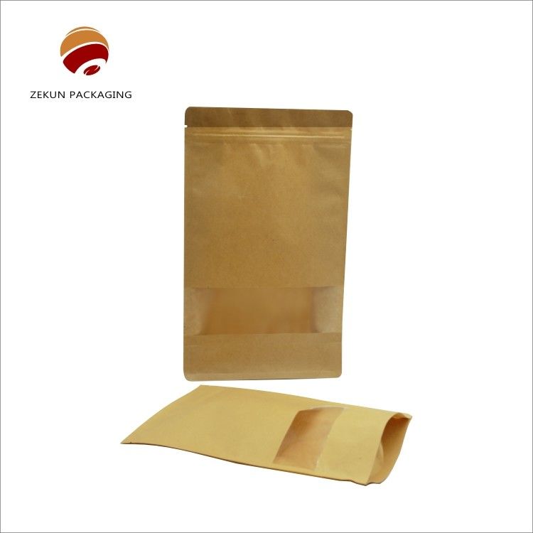 Sacchetto di carta kraft ecologico con superficie stampata in matt con incisione imballaggio alimentare 200g - 5kgs