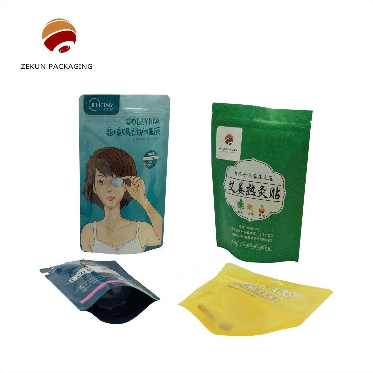 Impronta a prova di odore Flat bottom Stand up Zipper pouches Gravure Printing Hot Press Sealing