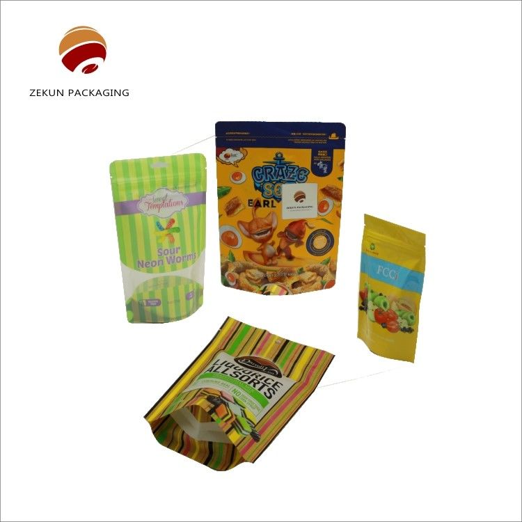 Sacchetti di imballaggio in plastica stampati su misura e durevoli Colori vivaci Certificati HACPP