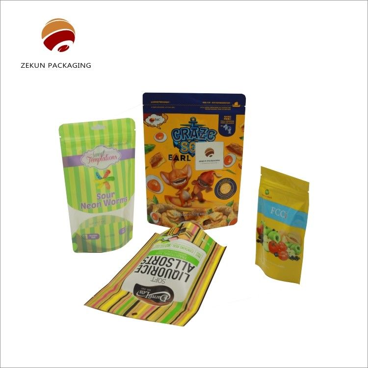 Sacchetti di imballaggio in plastica stampati su misura e durevoli Colori vivaci Certificati HACPP