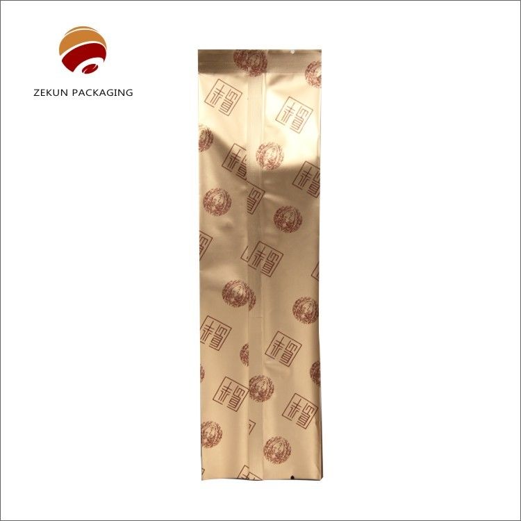 Borsa per imballaggio del tè stampata su misura in CMYK Design Zipper Top Gravure Printing BOPP/Kraft Paper/PE