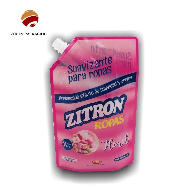 Stampa su misura Supporto a fondo rotondo Self Standing Up Spout pouch per imballaggi Stand Up