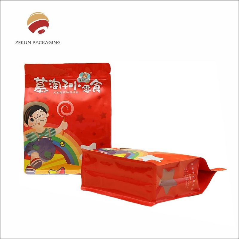 Sacchetti di imballaggio per snack colorati Disegno personalizzato con fino a 10 colori