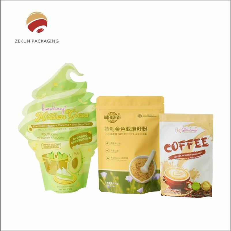 Sacchetti di imballaggio per snack colorati Disegno personalizzato con fino a 10 colori