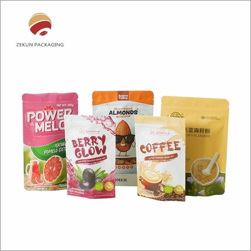 Bottega di imballaggio per snack personalizzati Stampe colorate per snack freschi