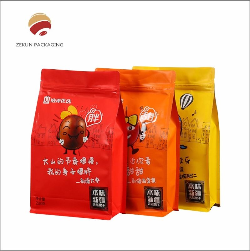 Bottega di imballaggio per snack personalizzati Stampe colorate per snack freschi