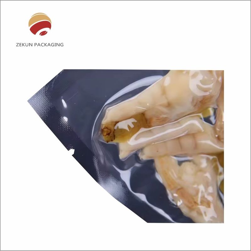 Modo di tenuta e conservazione dei prodotti alimentari con OEM Larghezza del sacchetto alimentare a vuoto Zipper o sigillo termico