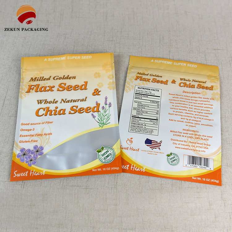 Sacchetto di imballaggio alimentare con cerniera a chiusura a zip realizzato in carta artigianale con capacità antiodore